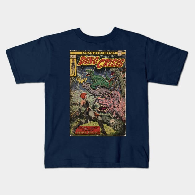 Dino Crisis comic cover fan art Kids T-Shirt by MarkScicluna